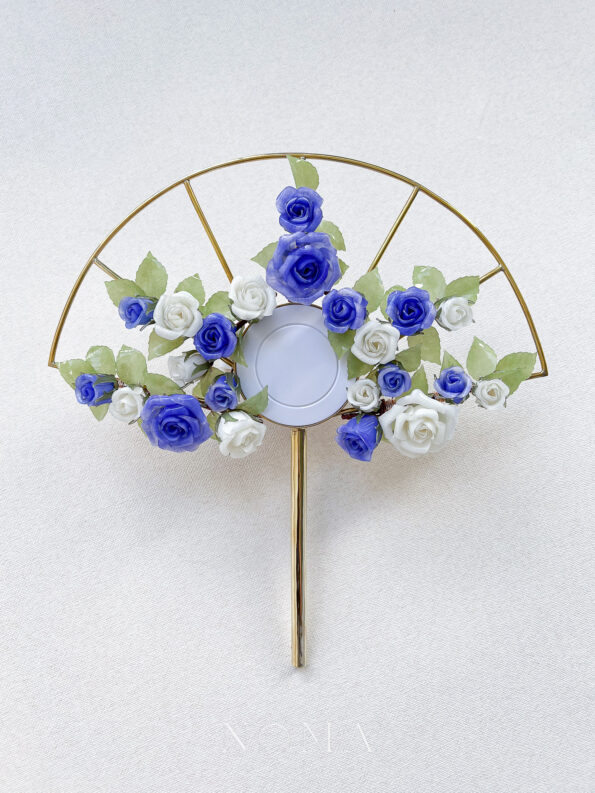 FLR-202200010-HS-White-Peri-Rose-Electric-Fan-Gold-Purple