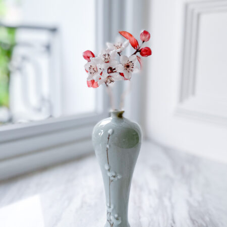 HS Cherry Blossom Tree Hairpin - Rose Gold, Red