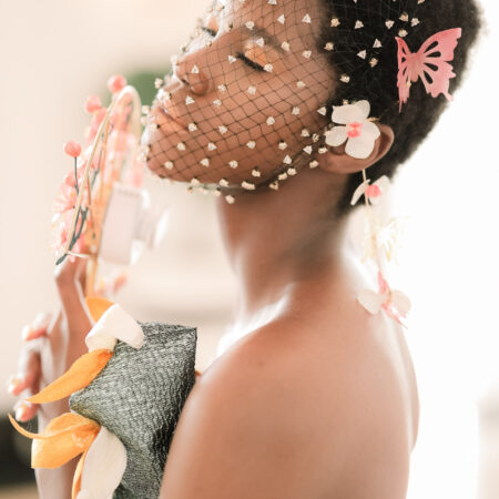 HS Butterfly Spring Earpiece Pair - Gold, Rainbow (1 pair)