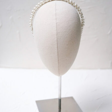 Messina Pearl Headband - White Silver