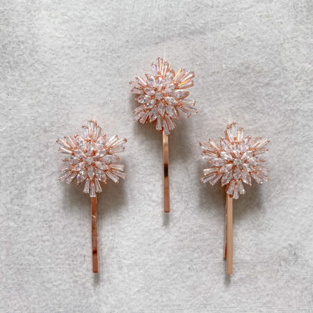 Snowflakes Pin Set - 18k Rose Gold (3 pcs)