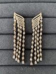 Winged Pear Fringe Earrings - 18k Yellow Gold