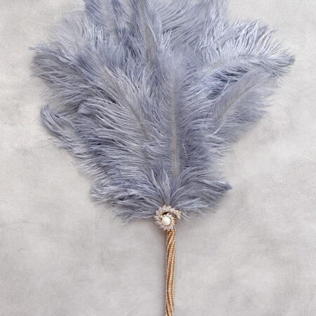 Wolf of Wall Street Feather Fan - Gold