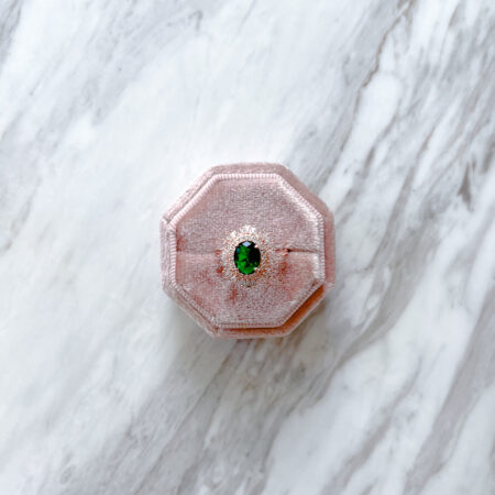 Vintage Oval Ring - 18k Rose Gold, Emerald