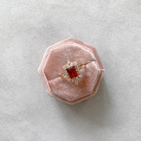 Vintage Hourglass Ring - 18k Yellow Gold, Ruby