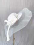 White Transparent Wide Hat - White