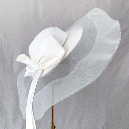 White Transparent Wide Hat - White