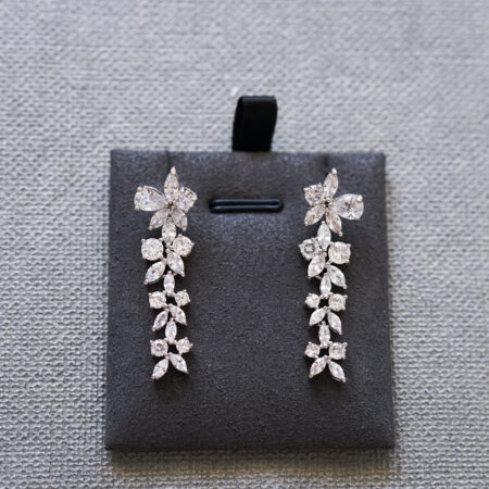 Celeste Earrings - Rhodium White Gold