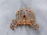 Majestic Phoenix Garden Haircomb - Gold, Red
