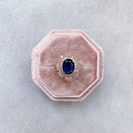 Vintage Oval Ring - 18k Rose Gold, Sapphire