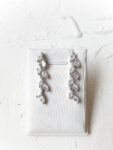 Simple Marquise Drop Earrings - Rhodium White Gold (Clip)