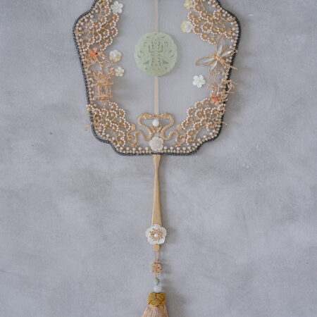 Jade Empress Fan - Gold