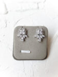 Royal Stud Small Earrings - Rhodium White Gold