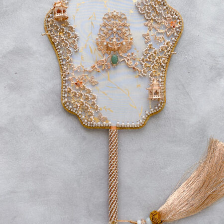 Ornamental Phoenix Fan - Gold