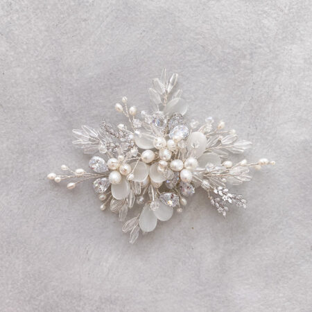 Extravagant Shells Brooch - White Silver