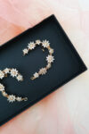 Bling Flower Earpiece - Gold (Left)