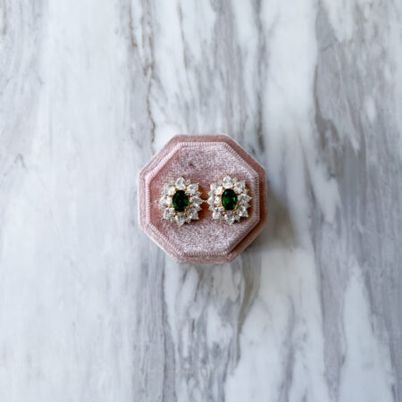 Oval Shine Earrings - 18k Yellow Gold, Emerald