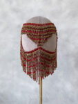 Red Riding Mask Headpiece - Gold