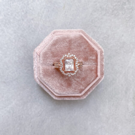 Vintage Baguette Ring - 18k Rose Gold, White Diamond