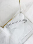 Pearl Halo Small Headband - Rhodium White Gold, White Pearl