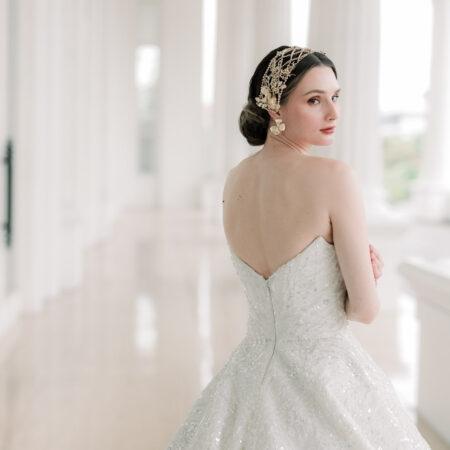 Baroque Garden Woven Chain Headband - Gold