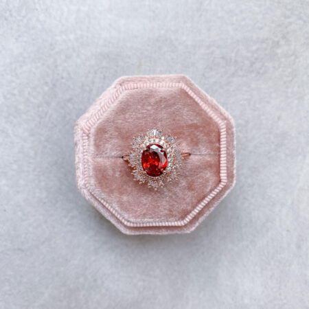 Vintage Oval Ring - 18k Rose Gold, Ruby