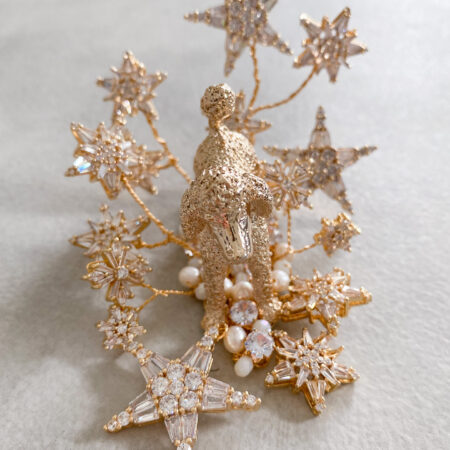 Poodle Star Hairpin - Gold