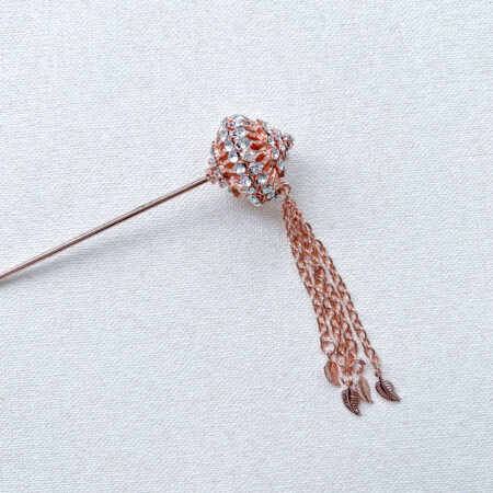 Round Ball Hairpin - 18k Rose Gold
