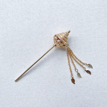 Conical Ornament Hairpin - 18k Yellow Gold