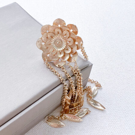 Flowery Hairpin - 18k Yellow Gold