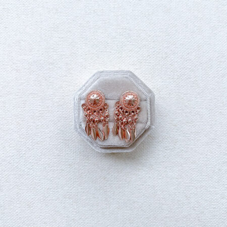 Dangling Drum Earrings - 18k Rose Gold