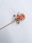 Lotus Floral Hairpin - Gold