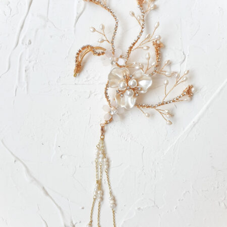 Spring Summer Earpiece - Gold (Left)