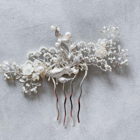 Koi Harmony Haircomb - Silver