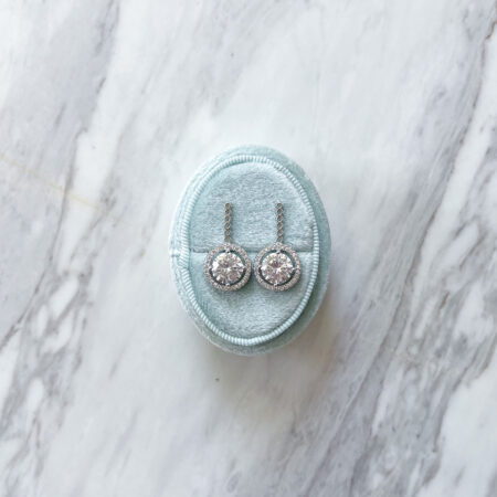 DIY Round Bottom Earrings - Rhodium White Gold