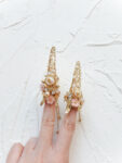Mei Hua Nail Ornaments Set - Gold (2 pcs)