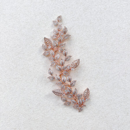 Paved Twigs Side Hairvine/Brooch - Rose Gold