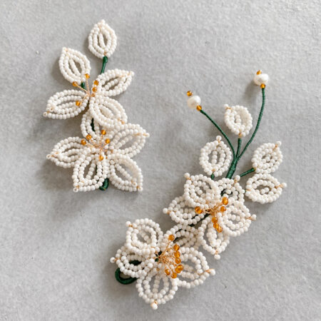 Tiny Beads Petals Hairvine Set - Gold (2 pcs)