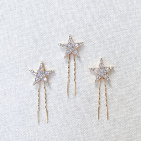 Star Shine Large Hairpin Set - Gold (3 pcs)