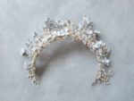 White Flower Garden Crown - White Silver