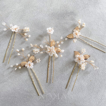 Pure Bloom Hairpin Set - Gold (5 pcs)