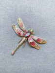 Dragonfly Ruby Brooch - 18k Yellow Gold, Ruby