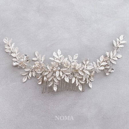 Silver Garden Haircomb - White Silver