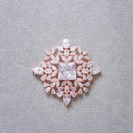 Rectangular Brooch - 18k Rose Gold