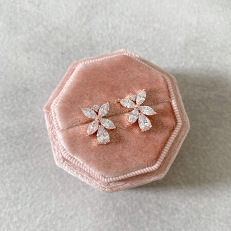 Simple Royal Earrings - 18k Rose Gold (Needle)