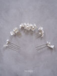 Clay Flower Simple Set - White Silver (7 pcs)