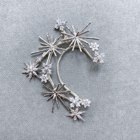 Meteorite Branch Earpiece - White Gold (Right)