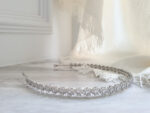 Round Paved Headband - Rhodium White Gold