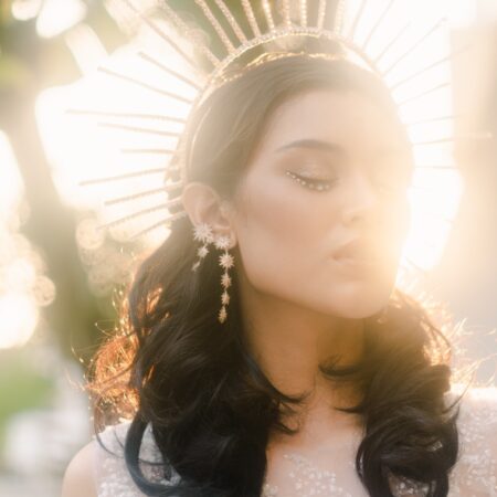 Star Studded Long Earcuff Pair - 18k Yellow Gold (1 pair)