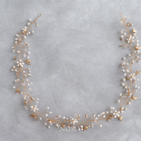 Tiny Petals Garden Extra Long Hairvine - Gold